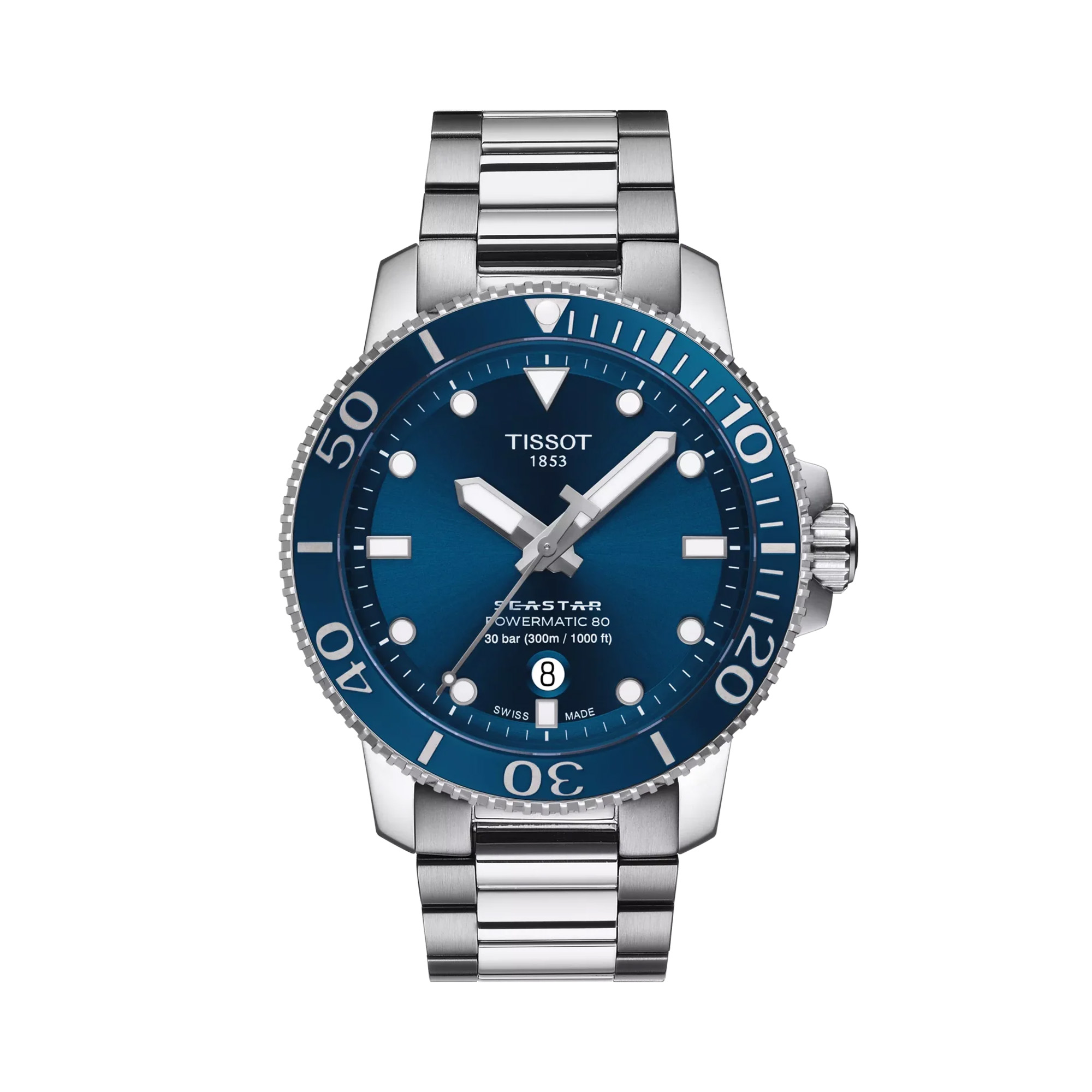 Tissot Seastar 1000 Automatic Watch Blue Dial 43mm La Mine d'Or Moncton, NB