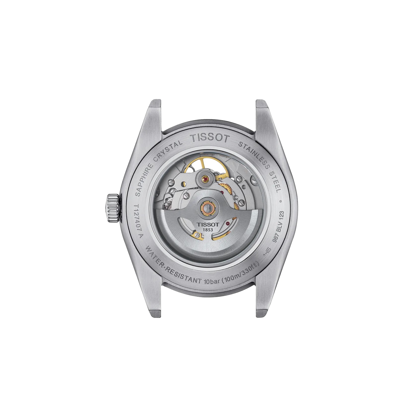 Tissot Gentleman Open Heart Automatic Watch Blue Dial 40mm Image 3 La Mine d'Or Moncton, NB