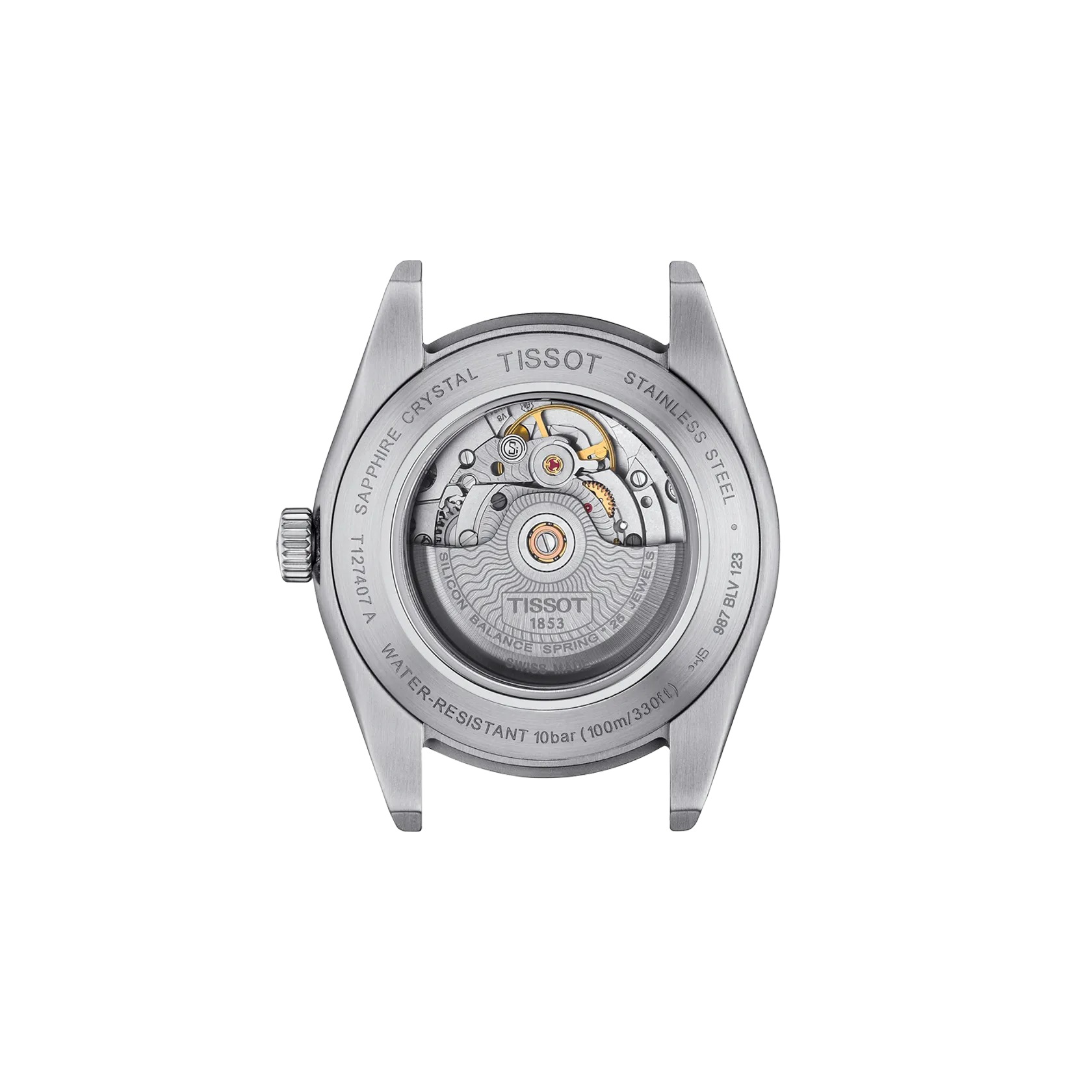 Tissot Gentleman Automatic Watch Black Dial 40mm Image 3 La Mine d'Or Moncton, NB