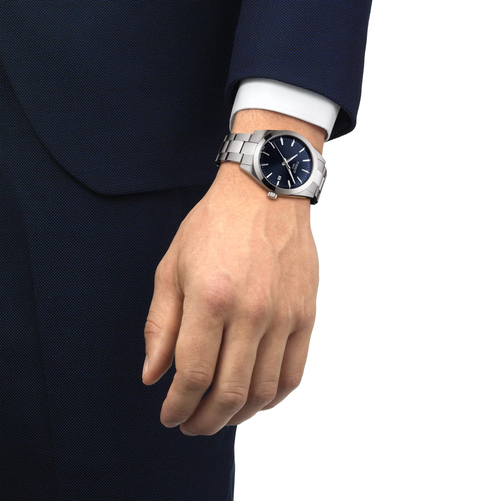 Tissot Gentleman Quartz Watch Blue Dial 40mm Image 5 La Mine d'Or Moncton, NB