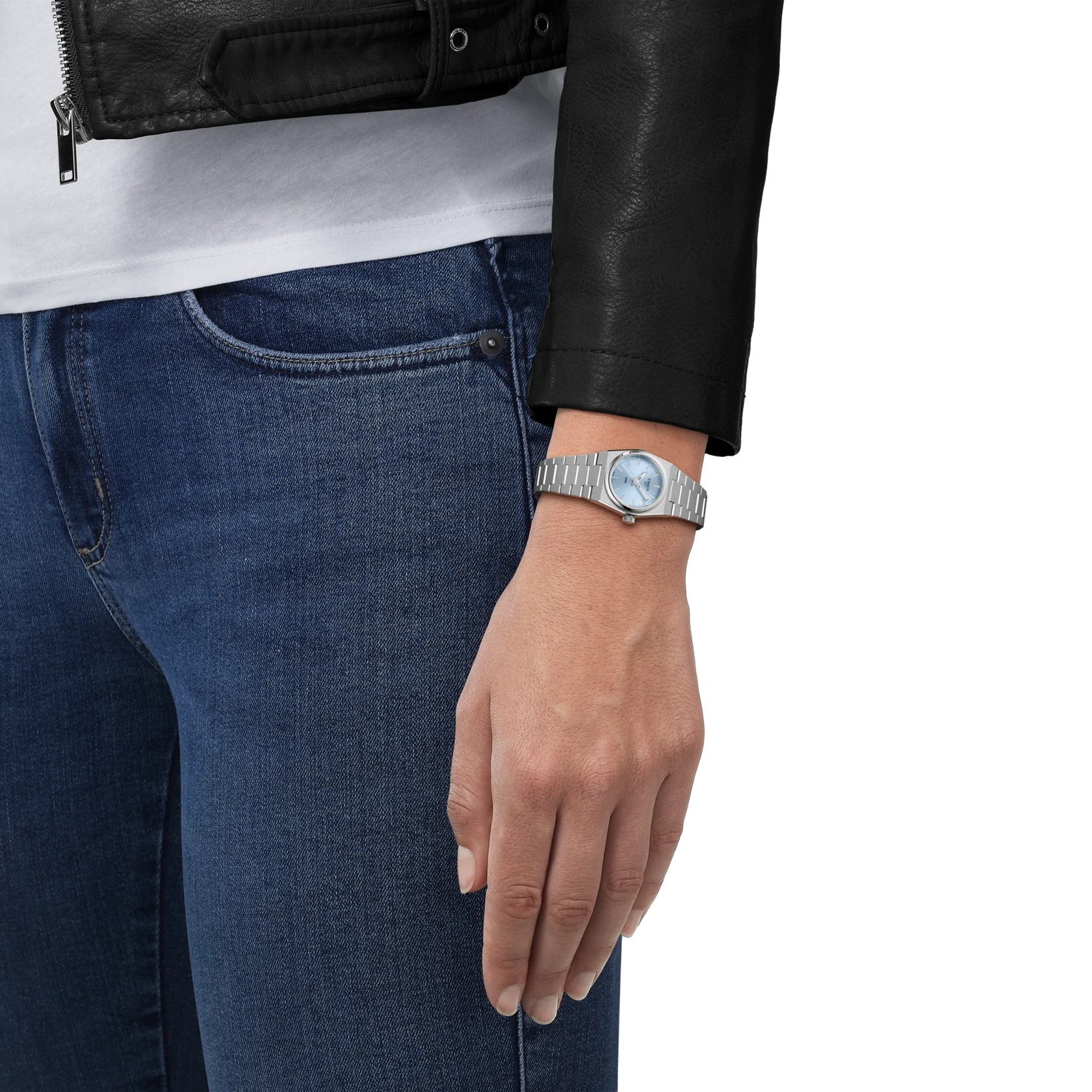 Tissot PRX Quartz Watch Ice Blue Dial 25mm Image 5 La Mine d'Or Moncton, NB