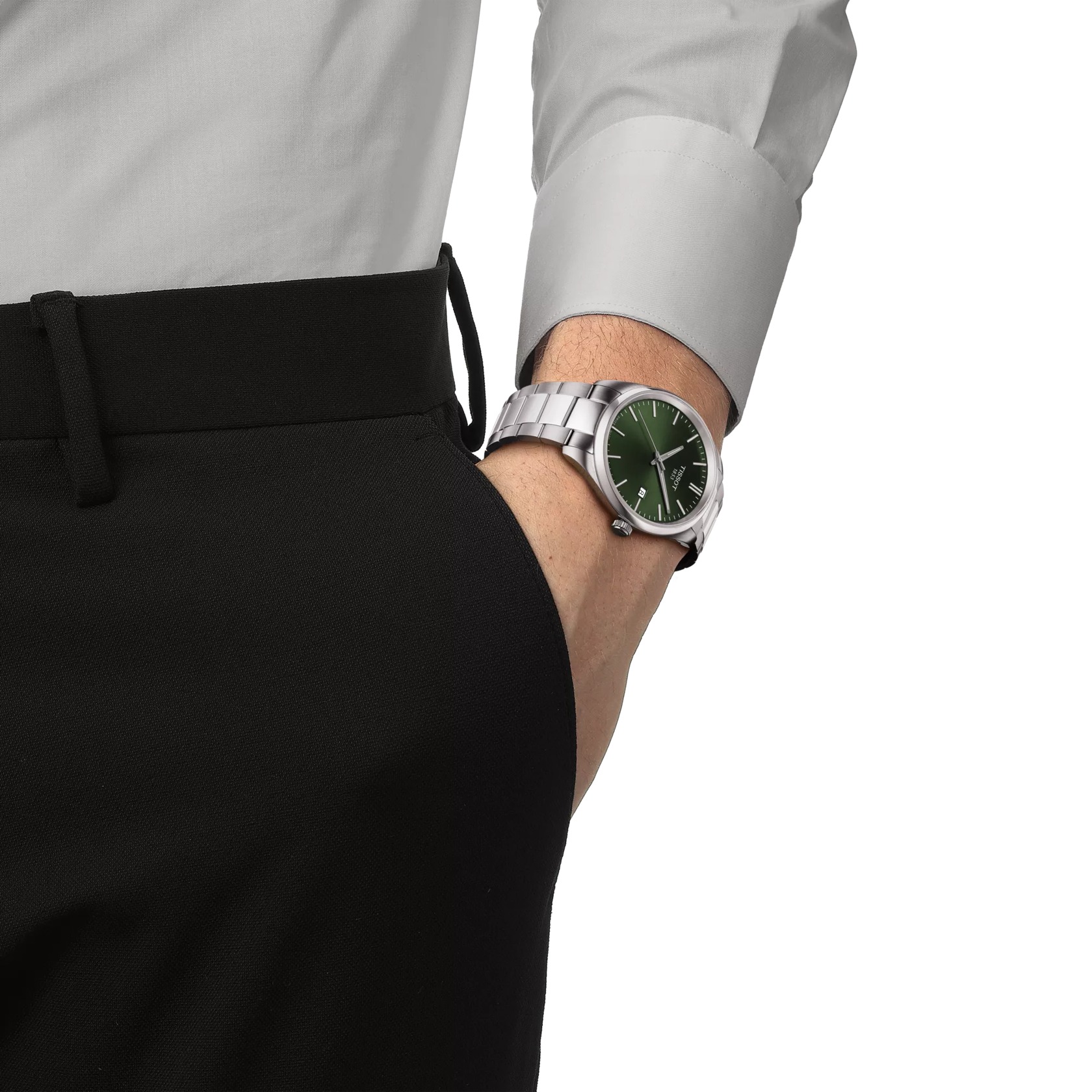 Tissot PR100 Quartz Watch Green Dial 40mm Image 5 La Mine d'Or Moncton, NB