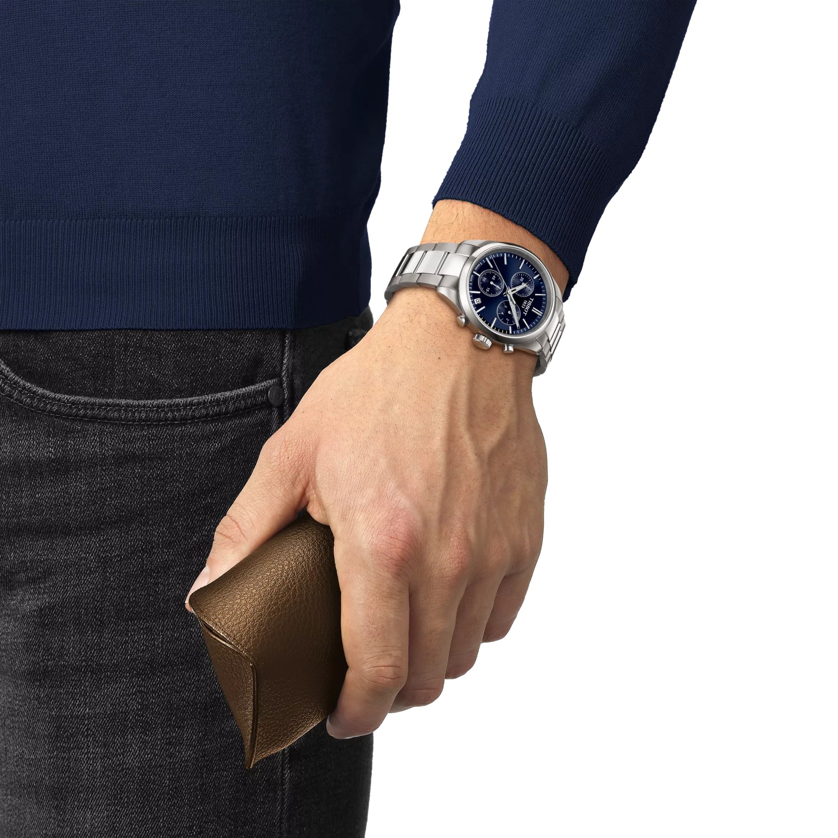 Tissot PR100 Quartz Chrono Watch Blue Dial 40mm Image 5 La Mine d'Or Moncton, NB
