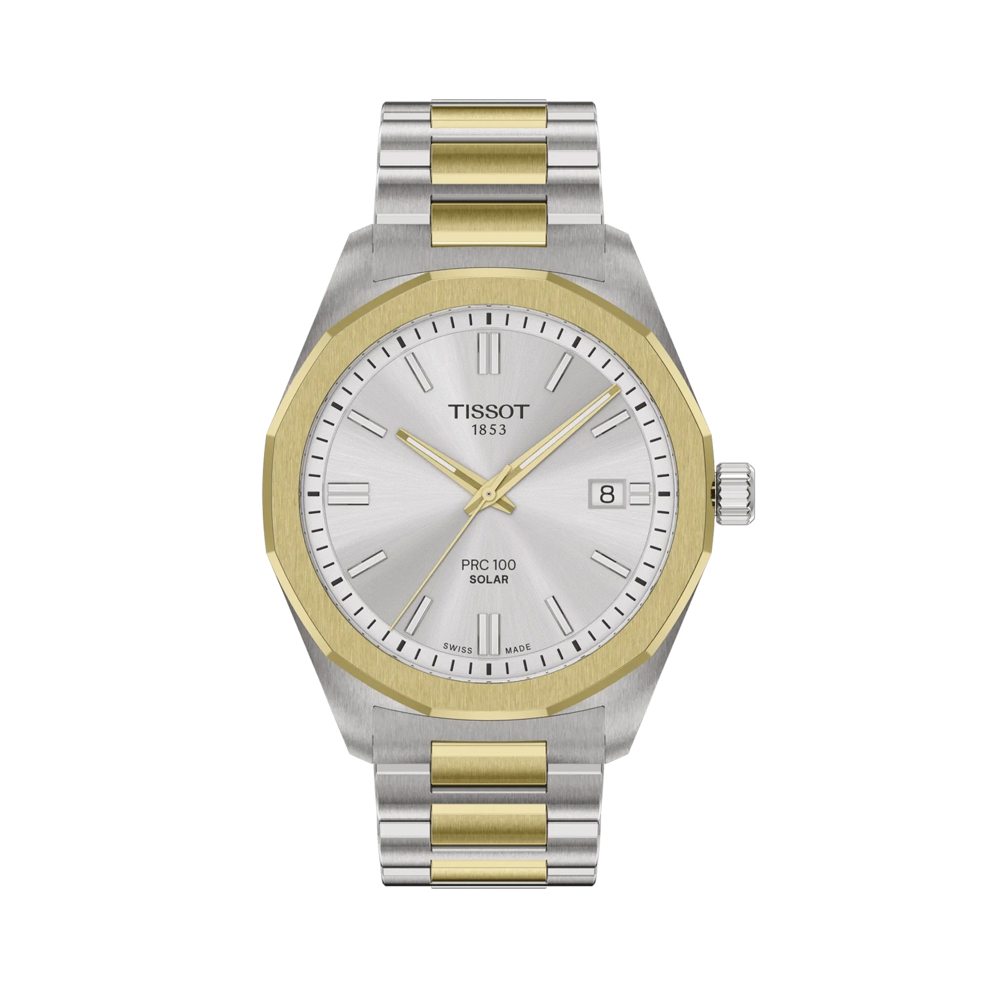 Tissot PRC 100 Solar Quartz Watch Silver Dial 39mm La Mine d'Or Moncton, NB