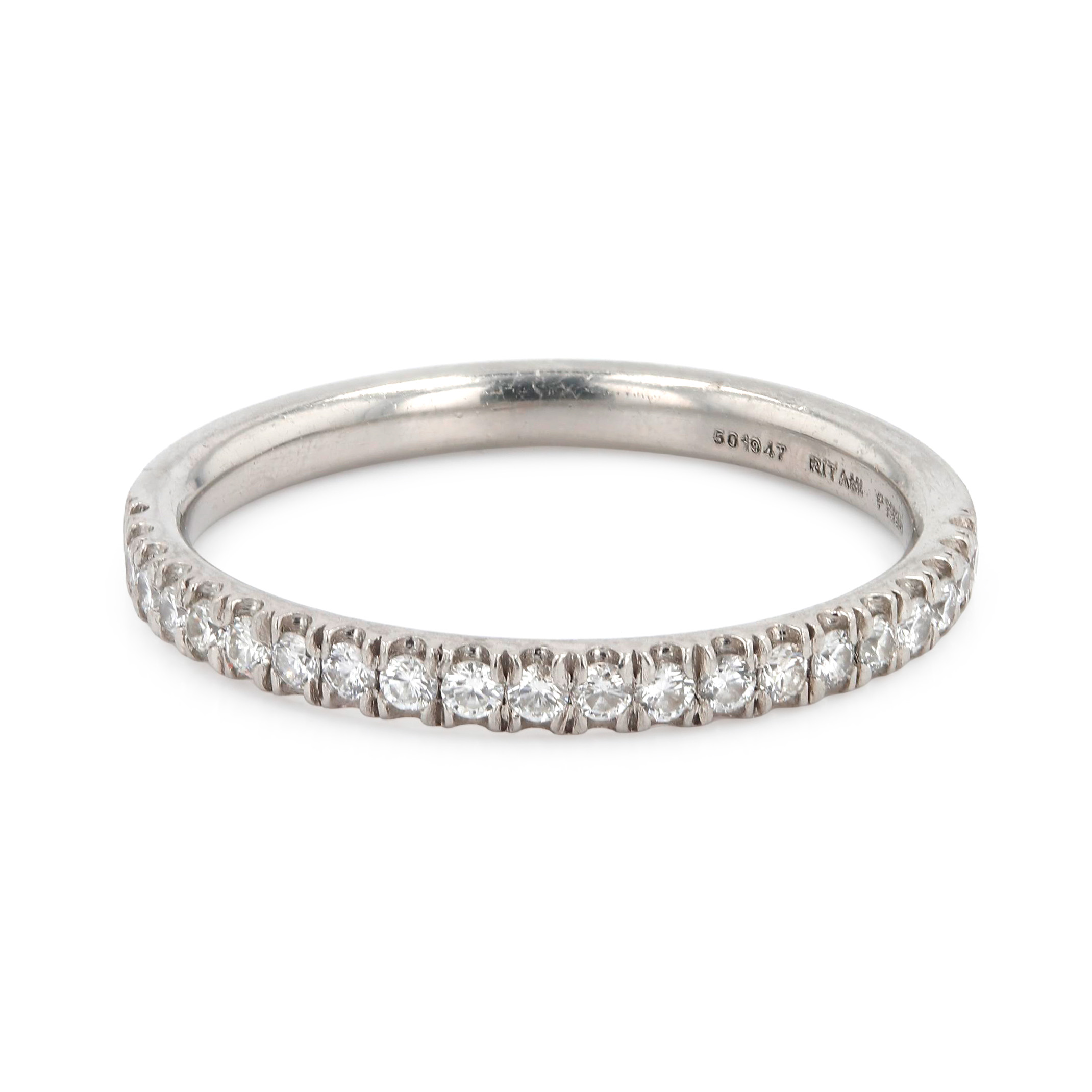 Estate 2.32tw Ritani Round Brilliant Diamond Wedding Set in Platinum Image 3 La Mine d'Or Moncton, NB