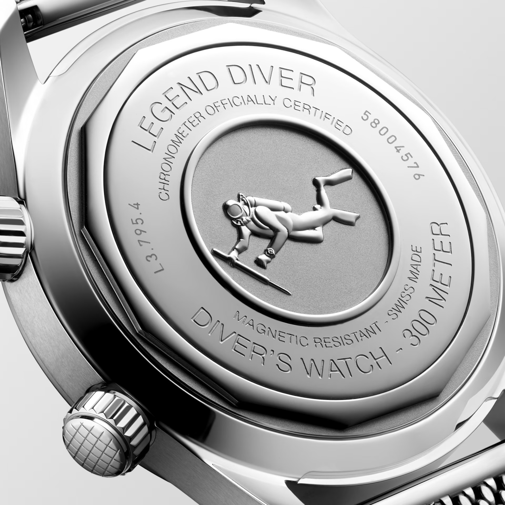 Longines Legend Diver 59 Automatic Watch Black Dial 42mm Image 3 La Mine d'Or Moncton, NB