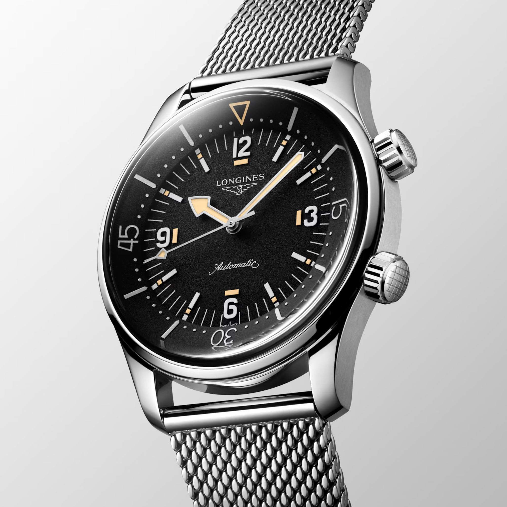 Longines Legend Diver 59 Automatic Watch Black Dial 42mm Image 4 La Mine d'Or Moncton, NB