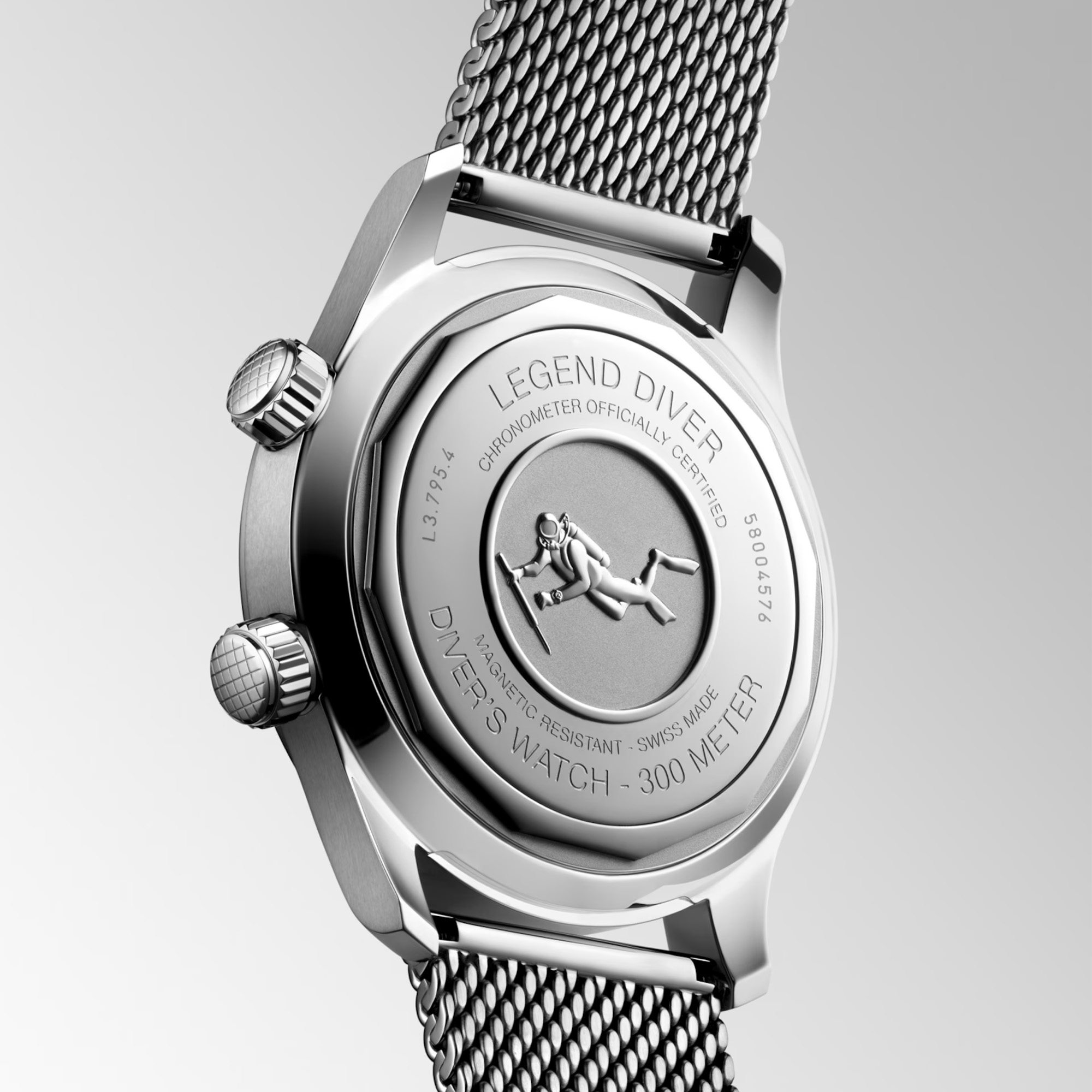 Longines Legend Diver 59 Automatic Watch Black Dial 42mm Image 5 La Mine d'Or Moncton, NB