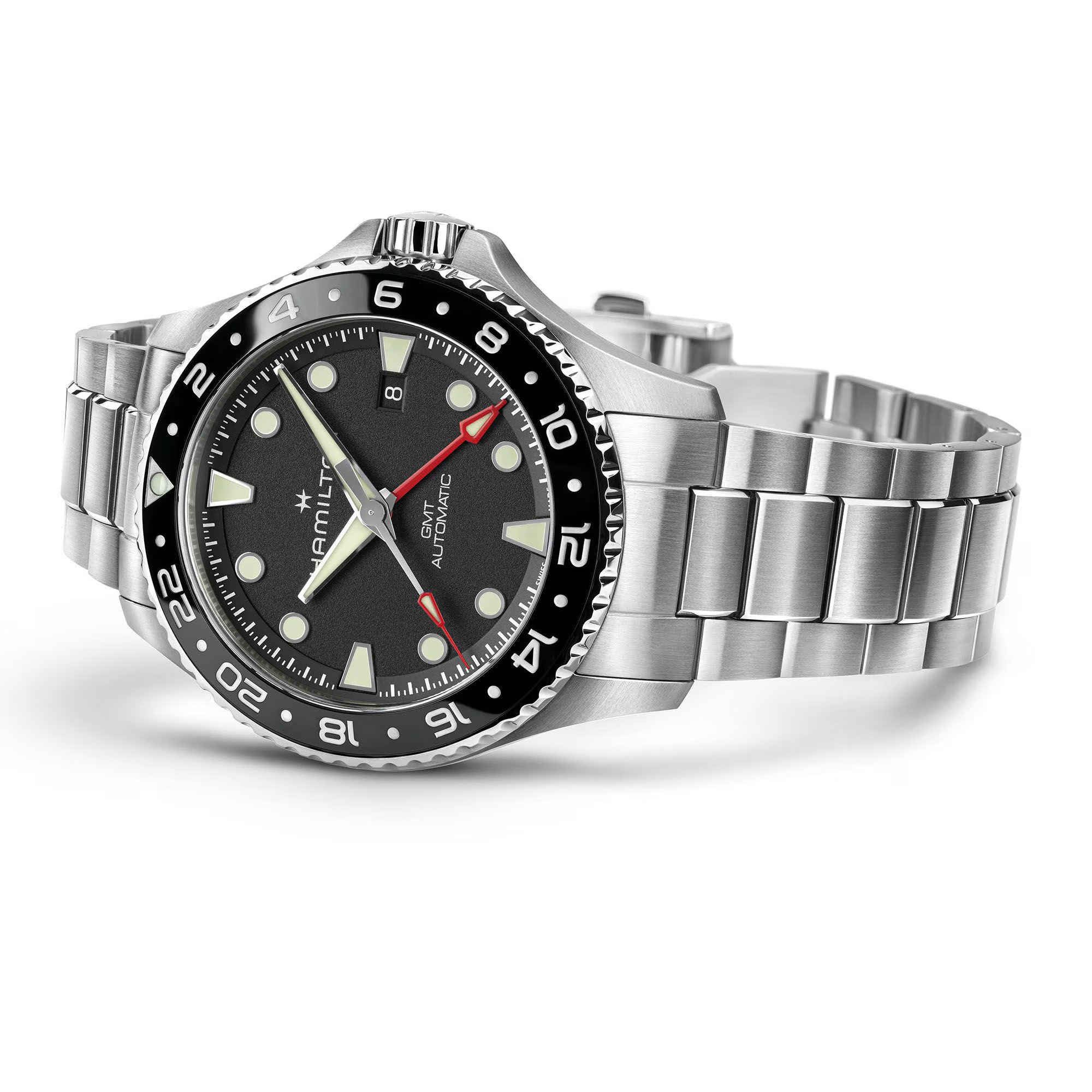 Hamilton Khaki Navy Scuba Automatic GMT Watch Black Dial 43mm Image 3 La Mine d'Or Moncton, NB
