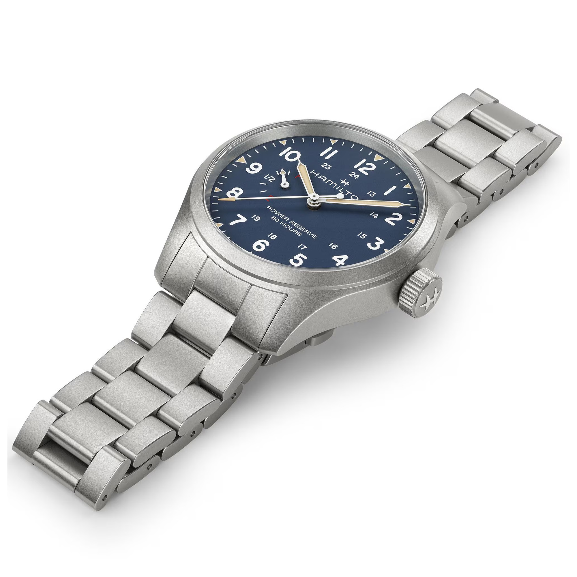 Hamilton Khaki Field Mechanical Power Reserve Blue Dial 40mm Image 2 La Mine d'Or Moncton, NB
