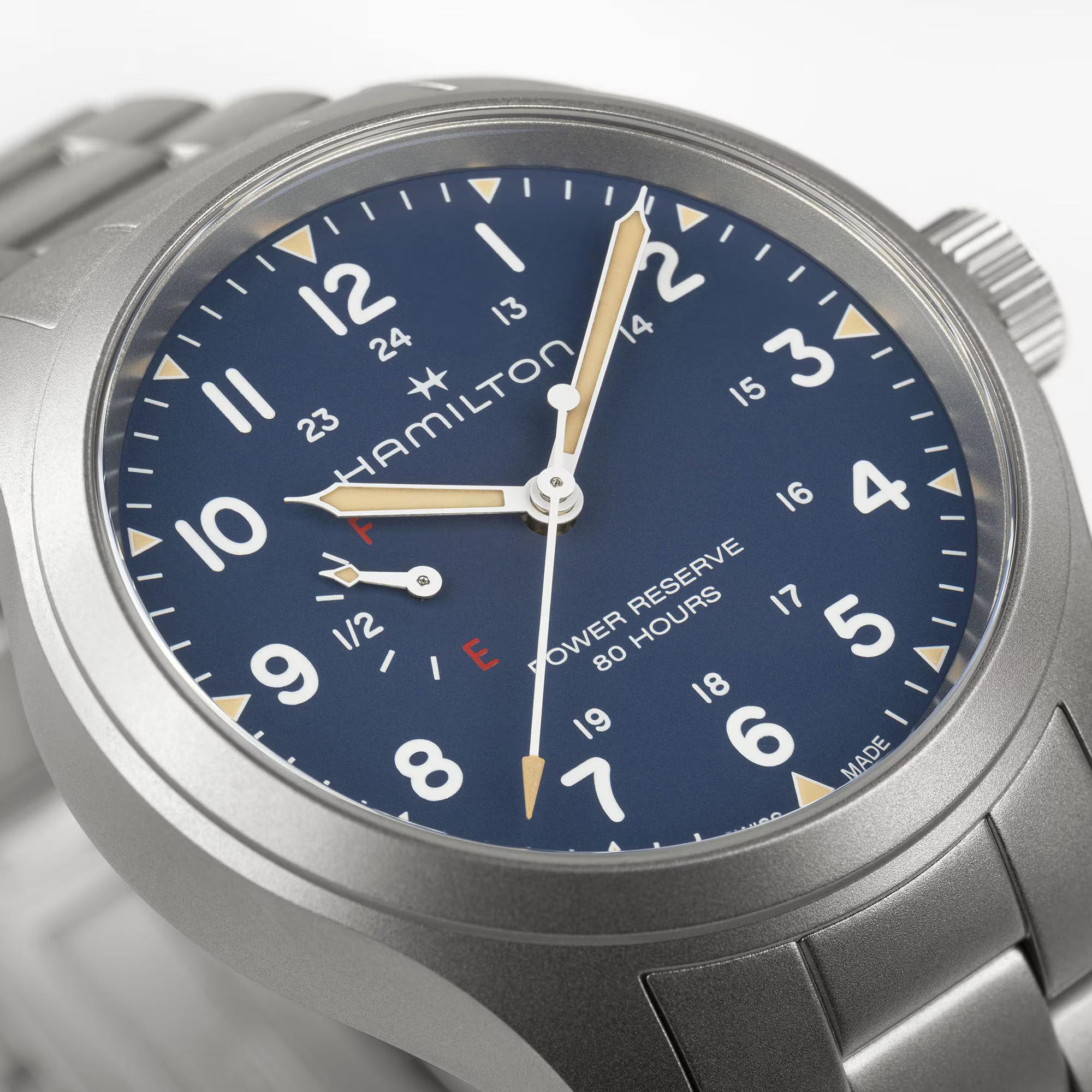 Hamilton Khaki Field Mechanical Power Reserve Blue Dial 40mm Image 5 La Mine d'Or Moncton, NB