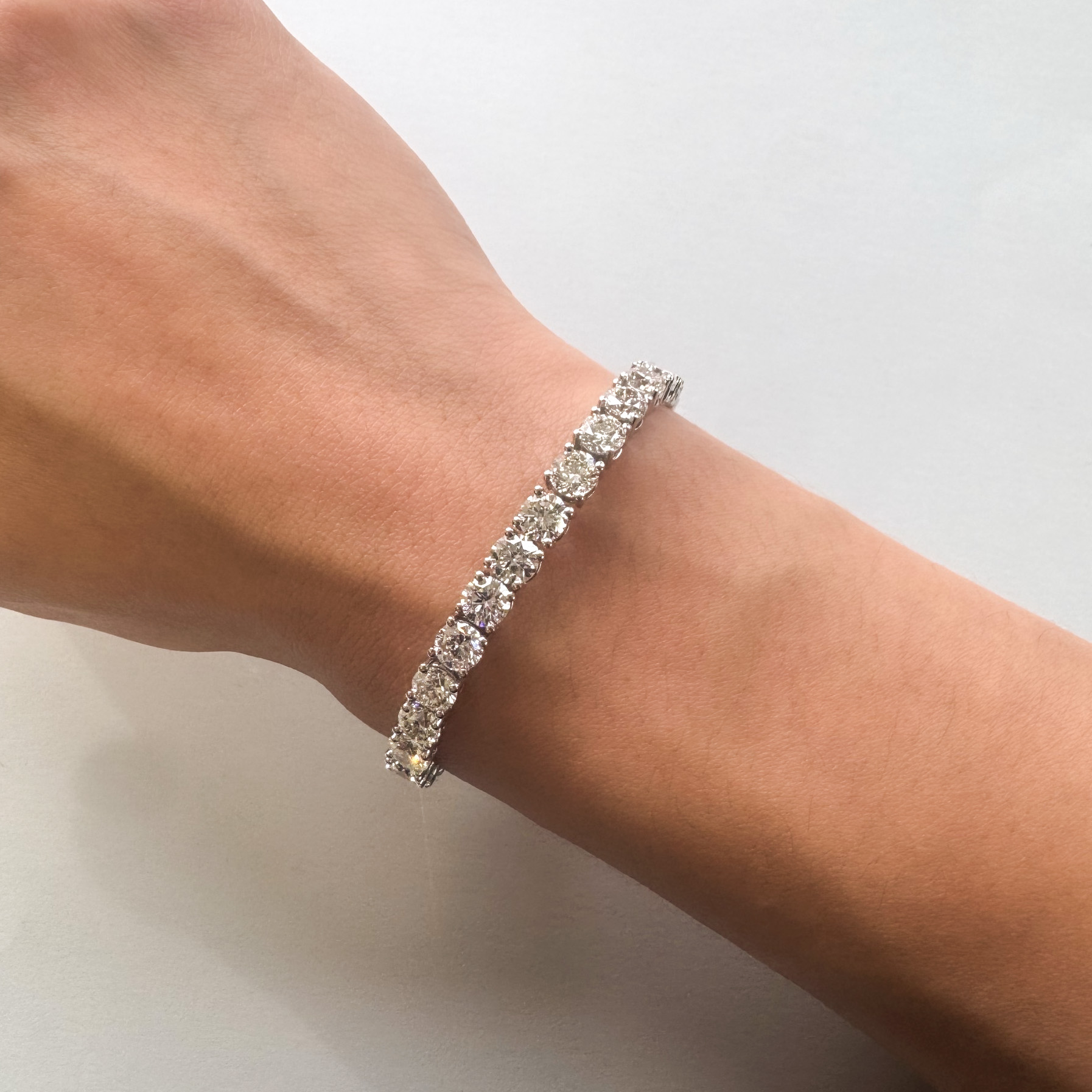 17.60ct Round Brilliant Diamond Tennis Bracelet 7" Image 3 La Mine d'Or Moncton, NB
