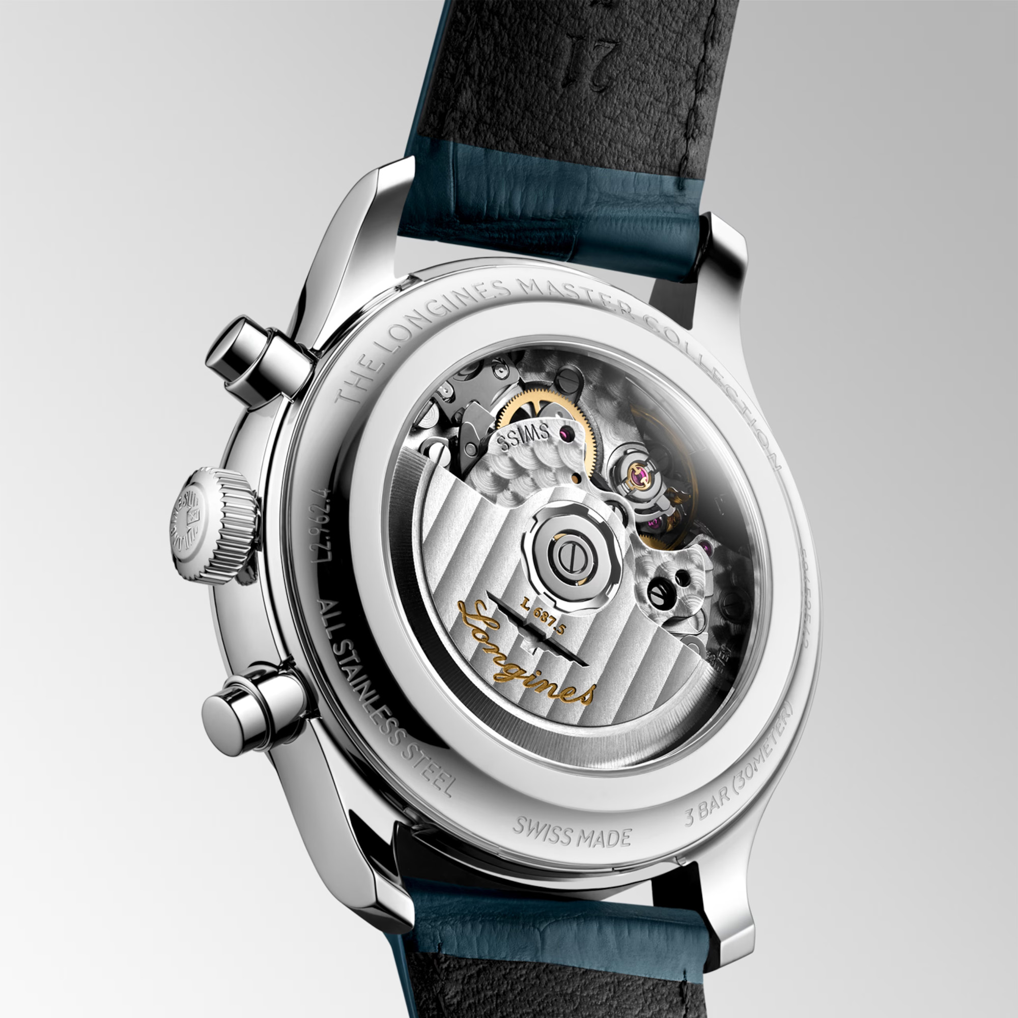 Longines Master Collection Chrono Moonphase Auto Silver Dial 41mm Image 3 La Mine d'Or Moncton, NB
