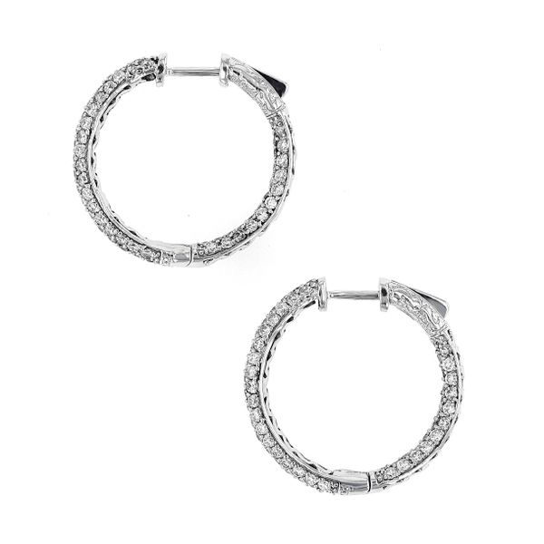 3.00tw Diamond In/Out Pave Hoop Earrings Image 2 La Mine d'Or Moncton, NB