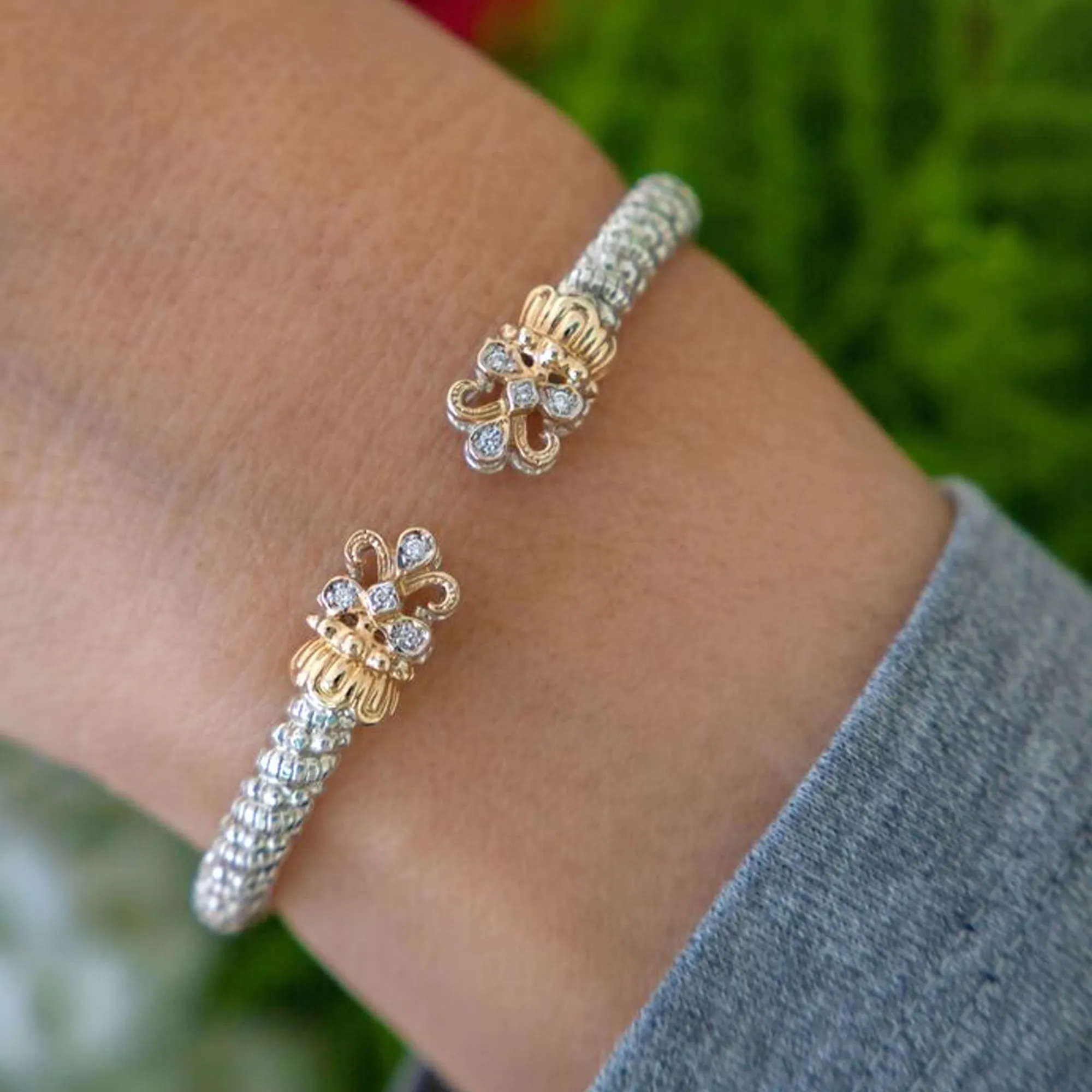 0.08tw Vahan Diamond Bangle in Gold & Silver Image 2 La Mine d'Or Moncton, NB
