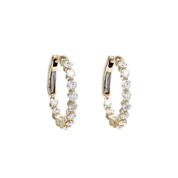 1.00tw Diamond In/Out Prong Hoop Earrings La Mine d'Or Moncton, NB