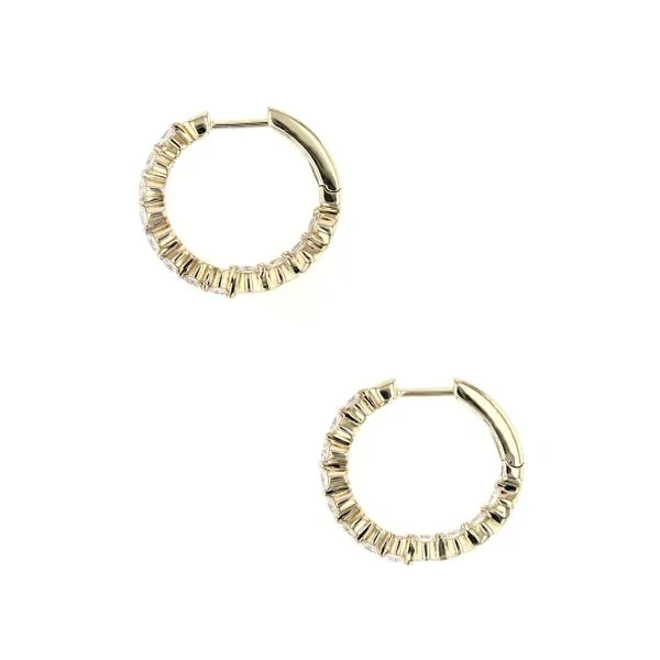 1.00tw Diamond In/Out Prong Hoop Earrings Image 2 La Mine d'Or Moncton, NB