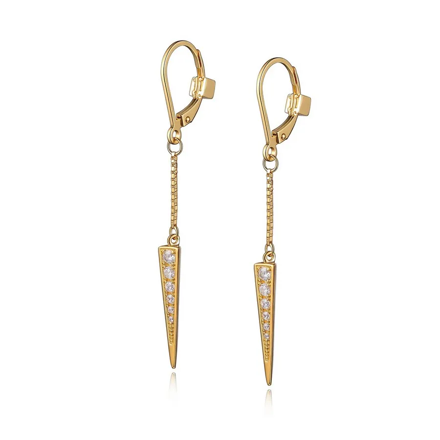 Elle "Stiletto" Collection Gold Plated Spear Earrings La Mine d'Or Moncton, NB