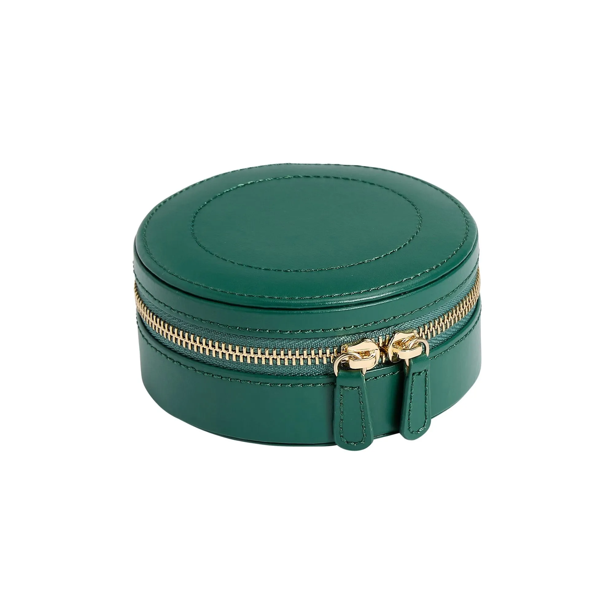 WOLF Sophia Round Zip Travel Case Forest Green Image 2 La Mine d'Or Moncton, NB