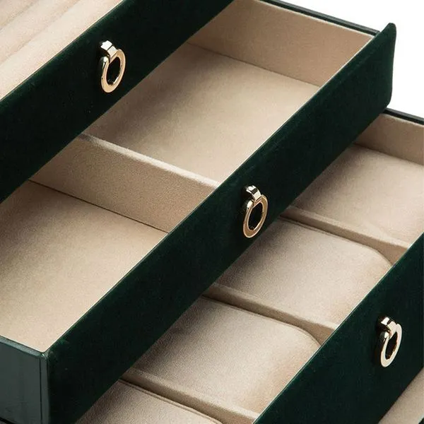 WOLF Zoe Large Jewelry Box - Forest Green Image 5 La Mine d'Or Moncton, NB
