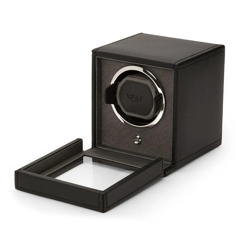 WOLF Cub Single Watch Winder with Cover - Black Image 2 La Mine d'Or Moncton, NB
