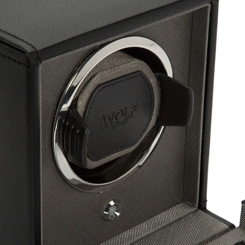 WOLF Cub Single Watch Winder with Cover - Black Image 4 La Mine d'Or Moncton, NB