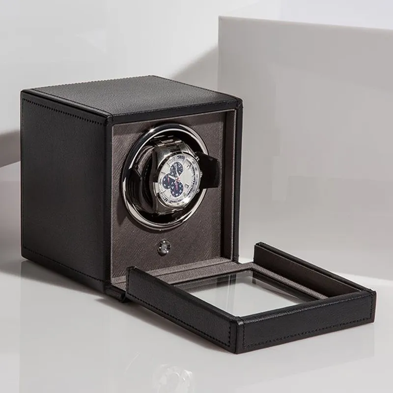 WOLF Cub Single Watch Winder with Cover - Black Image 5 La Mine d'Or Moncton, NB