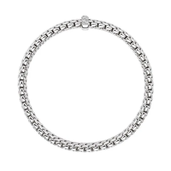 FOPE Vendome Flex'it White Gold Diamond Bracelet Size M Image 2 La Mine d'Or Moncton, NB