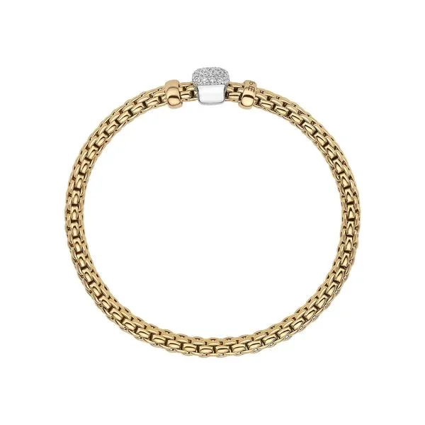 FOPE Vendome Flex'it Yellow Gold Diamond Bracelet Image 2 La Mine d'Or Moncton, NB
