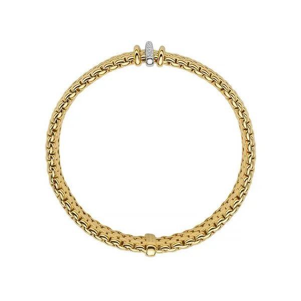FOPE FOPE Panorama Flex it Yellow Gold Diamond Bracelet La Mine