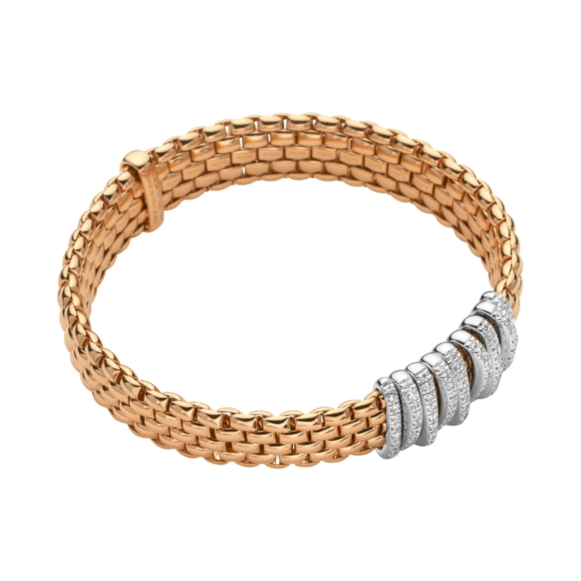 FOPE Panorama Flex'it Rose Gold Diamond Bracelet Size S La Mine d'Or Moncton, NB