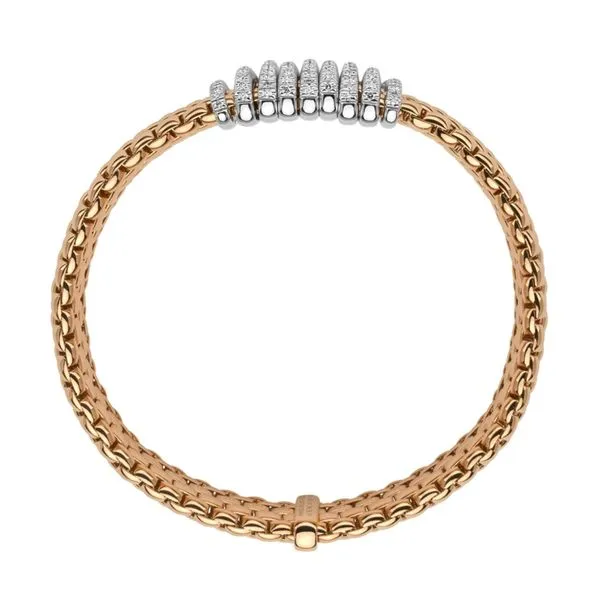 FOPE Panorama Flex'it Rose Gold Diamond Bracelet Size S Image 2 La Mine d'Or Moncton, NB