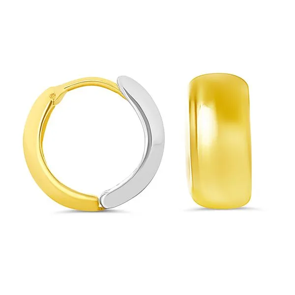Bella 10kt Yellow & White Gold Reversible Huggies La Mine d'Or Moncton, NB