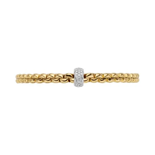 FOPE Eka Flex'it Yellow Gold Diamond Bracelet Size M Image 2 La Mine d'Or Moncton, NB