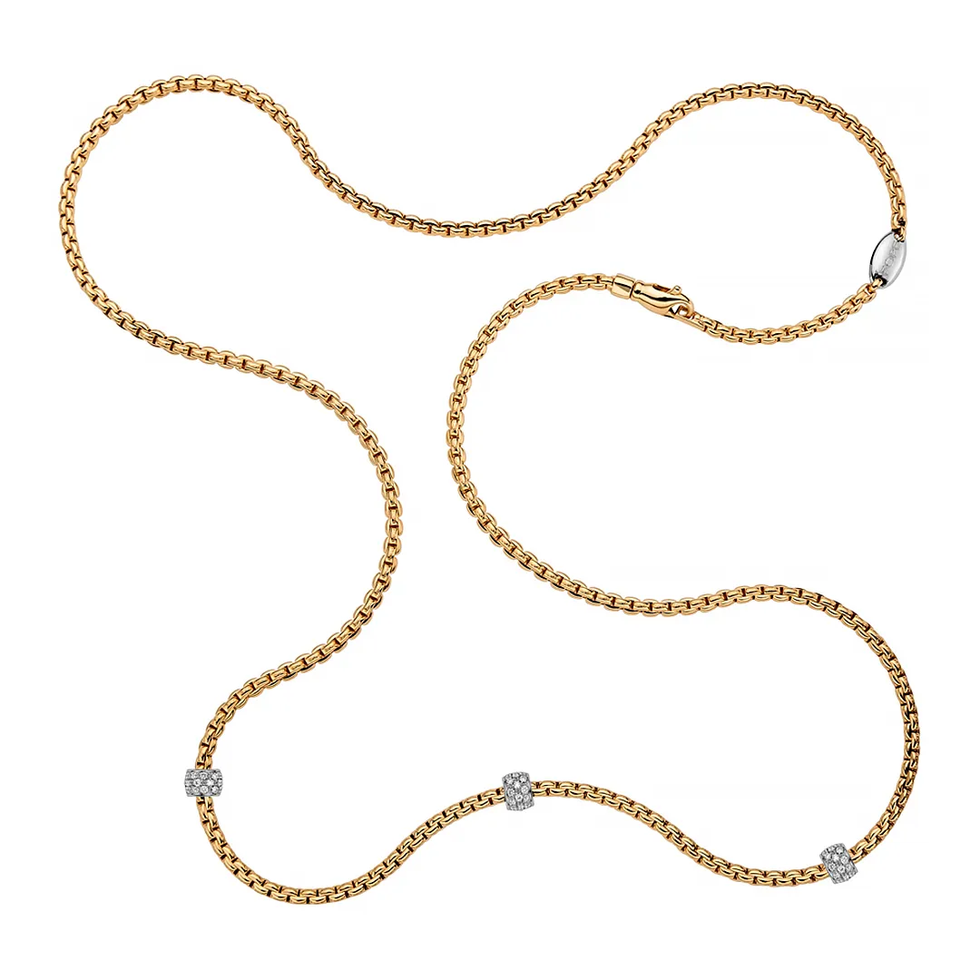 FOPE Eka Flex'it Yellow Gold Necklace with Diamonds La Mine d'Or Moncton, NB