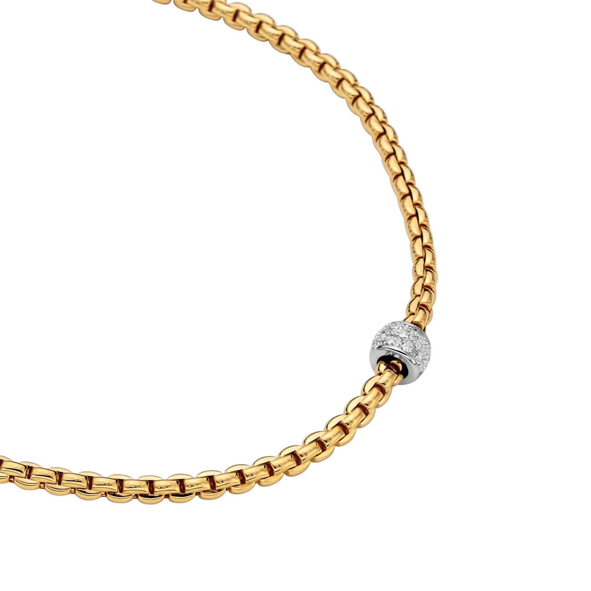FOPE Eka Anniversario Yellow Gold Diamond Necklace Image 2 La Mine d'Or Moncton, NB