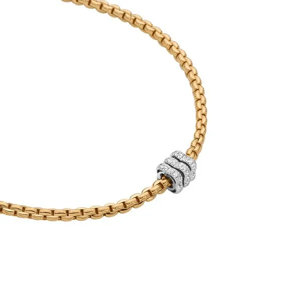 FOPE Eka Necklace 18kt YG with WG Diamond Rondels Image 2 La Mine d'Or Moncton, NB