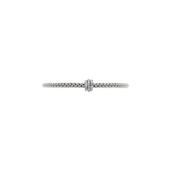 FOPE Prima Flex'it White Gold Diamond Bracelet Size M Image 3 La Mine d'Or Moncton, NB