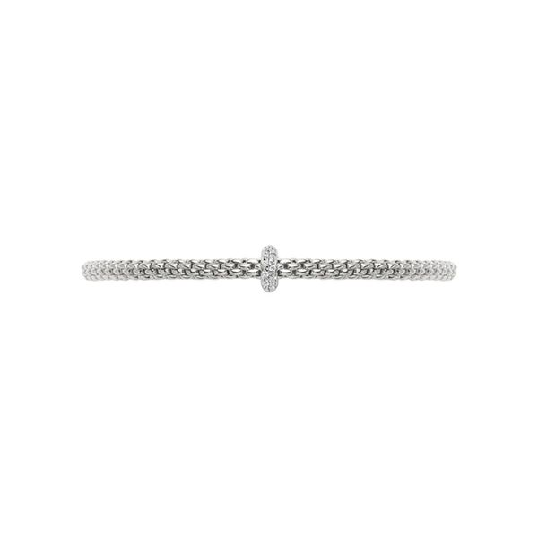 FOPE Prima Flex'it 18kt White Gold Small Bracelet with Diamonds Image 3 La Mine d'Or Moncton, NB