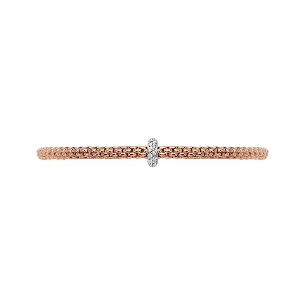 FOPE Prima Flex'it Rose Gold Diamond Bracelet Size M Image 2 La Mine d'Or Moncton, NB
