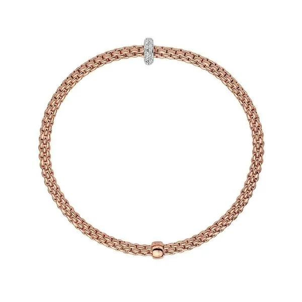 FOPE Prima Flex'it Bracelet Rose Gold ith Diamonds Size Medium Image 2 La Mine d'Or Moncton, NB