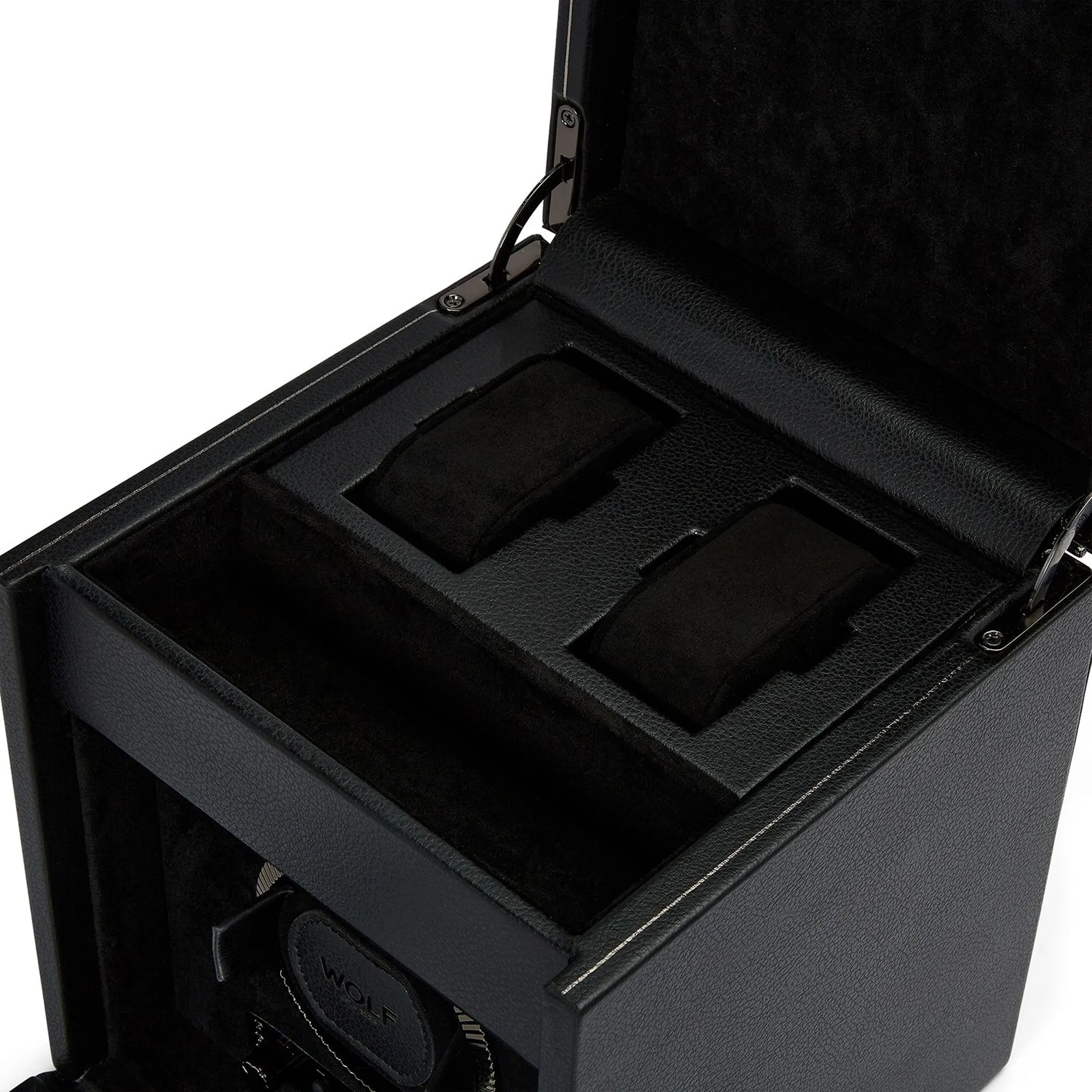 WOLF British Racing Single Watch Winder with Storage - Black Image 4 La Mine d'Or Moncton, NB