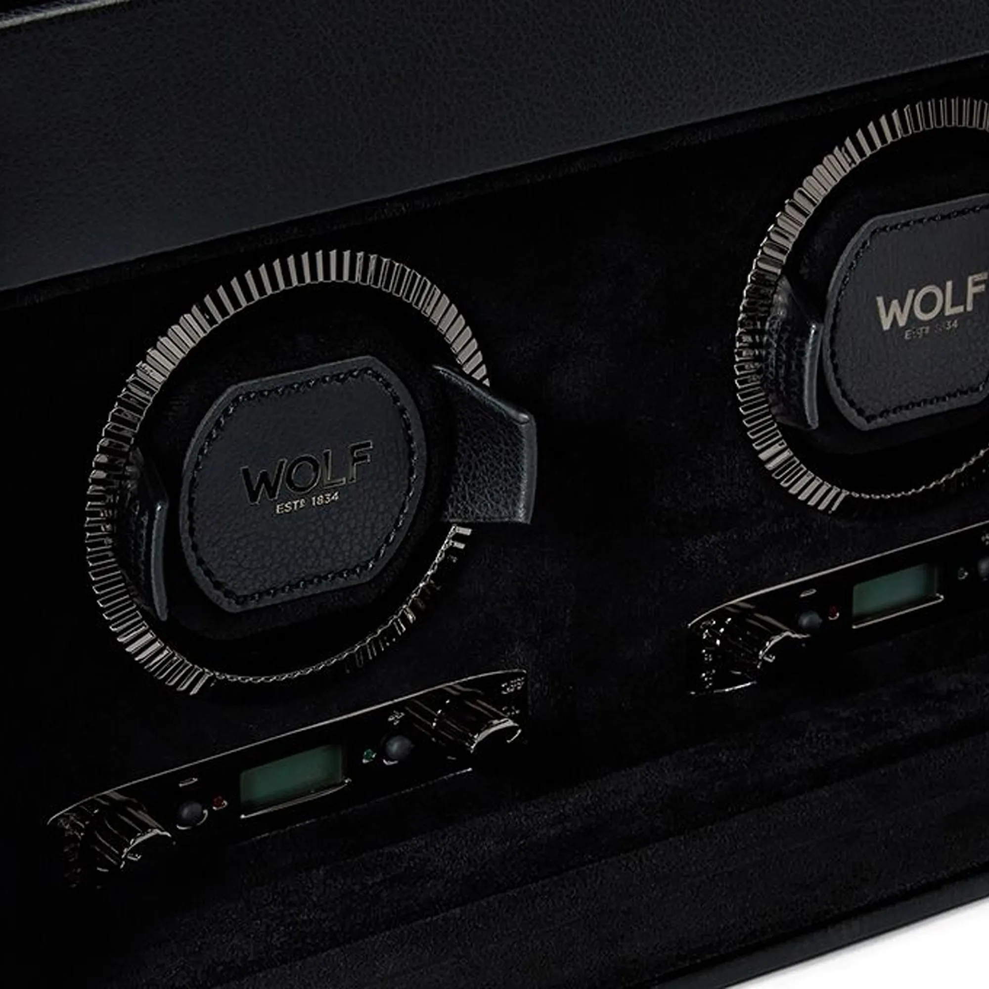 WOLF British Racing Double Watch Winder with Storage - Black Image 4 La Mine d'Or Moncton, NB