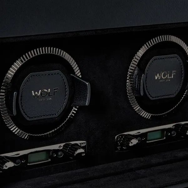 WOLF British Racing Triple Watch Winder with Storage - Black Image 5 La Mine d'Or Moncton, NB
