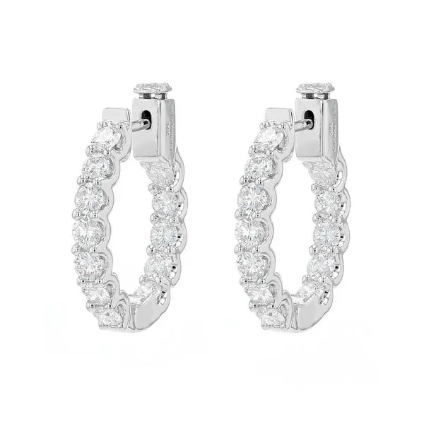 2.00tw Round Diamonds In-Out Eternity Hoop Earrings La Mine d'Or Moncton, NB