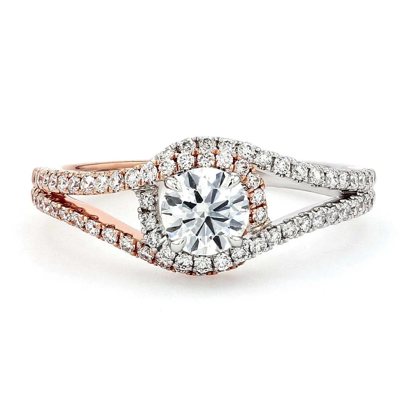 0.90tw Round Halo Diamond Halo Ring La Mine d'Or Moncton, NB