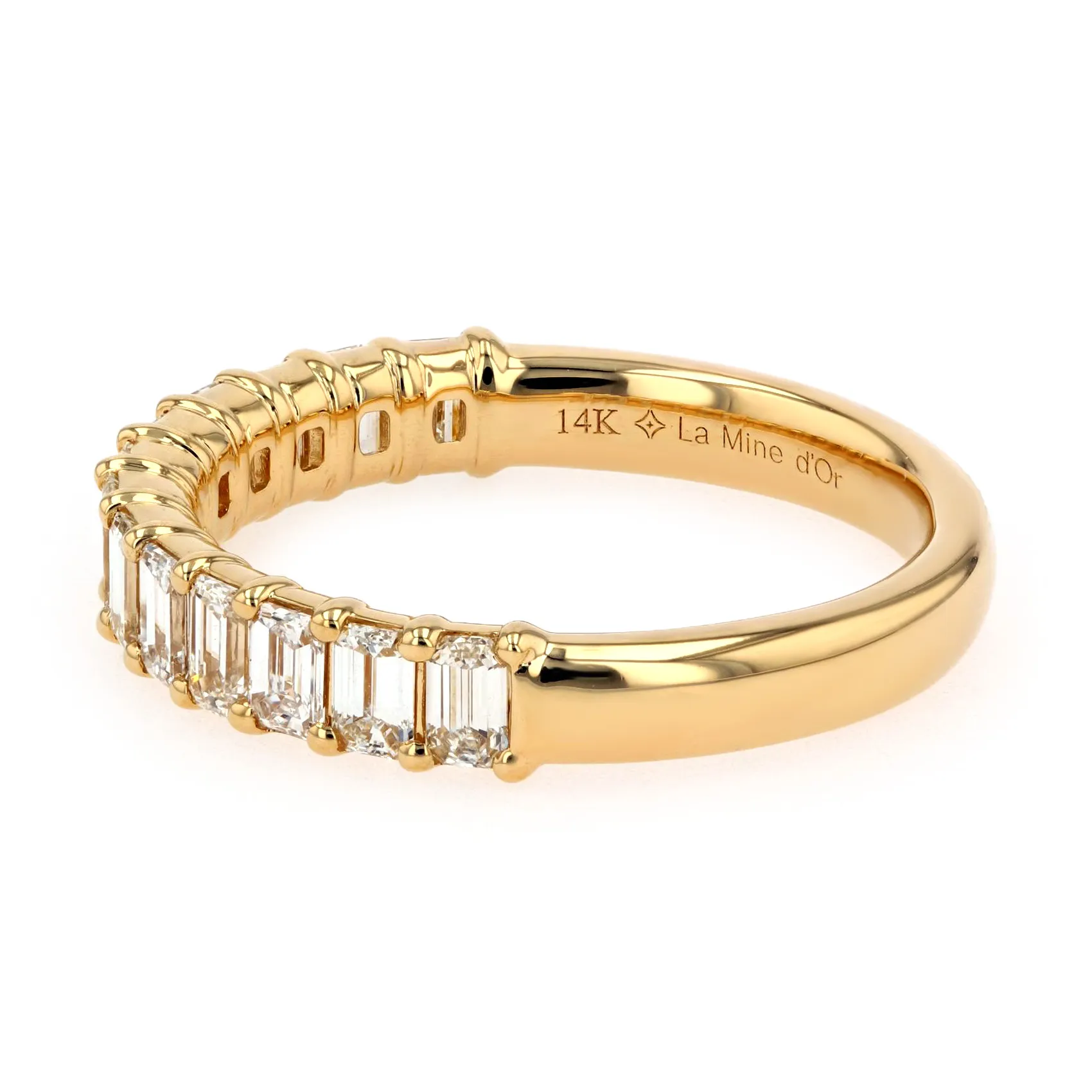 1.15tw Diamond Emerald Cut Wedding Band 14kt Yellow Gold Image 2 La Mine d'Or Moncton, NB