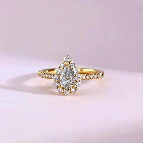 1.00tw Pear Diamond Halo Engagement Ring Image 3 La Mine d'Or Moncton, NB