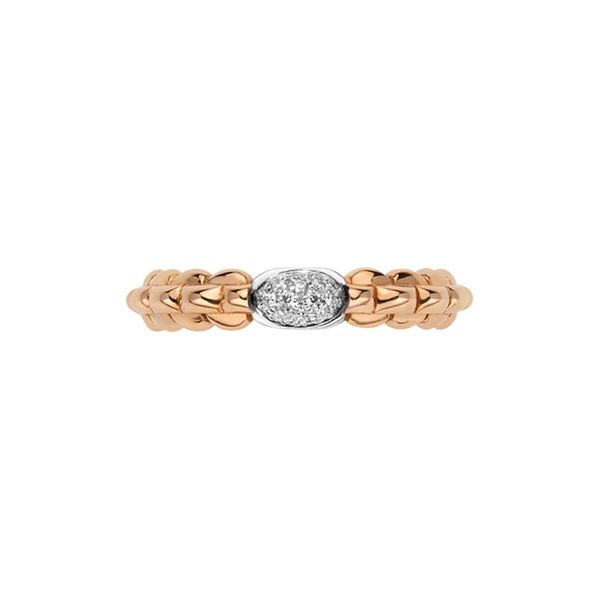 FOPE Eka 18kt Rose Gold Diamond Pave Ring Image 4 La Mine d'Or Moncton, NB