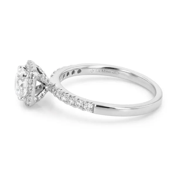 1.11tw Bali Round Diamond Pave Halo Engagement Ring Image 2 La Mine d'Or Moncton, NB